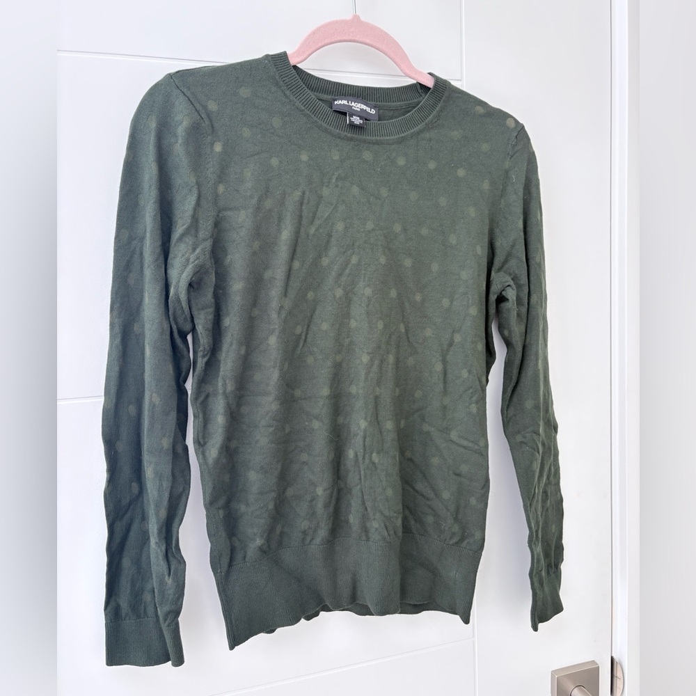 Dark Green Polka Dot Sweater